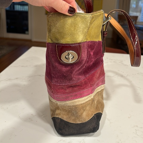 Coach suede wave tote bag - Picture 4 of 6